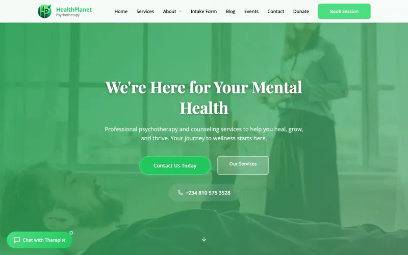 HealthPlanet Psychotherapy home page