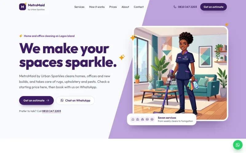 MetroMaid home page